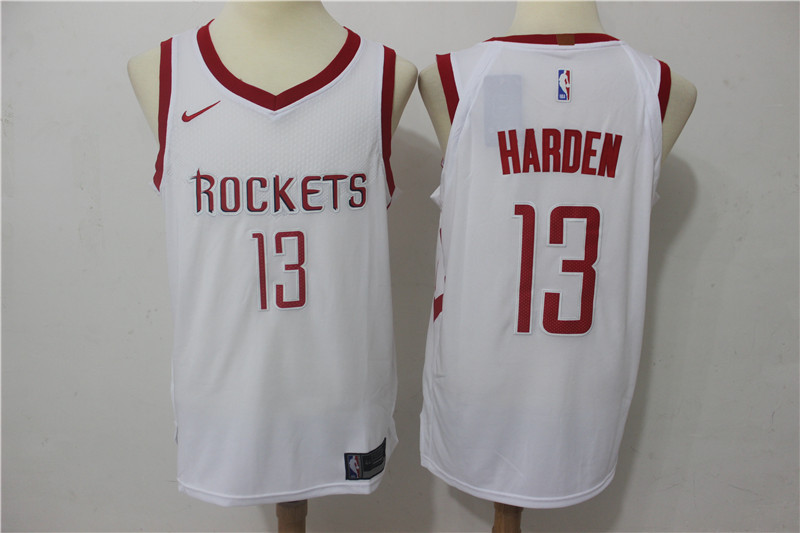 Men Houston Rockets 13 Harden White Game Nike NBA Jerseys